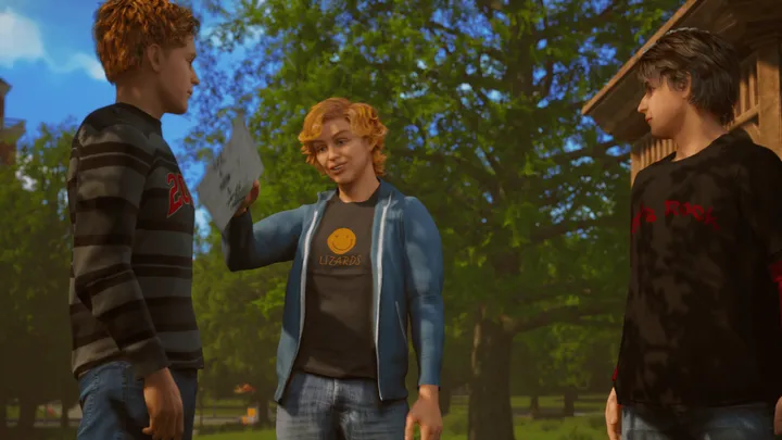 Sam and his friends planning a mission in Agefield